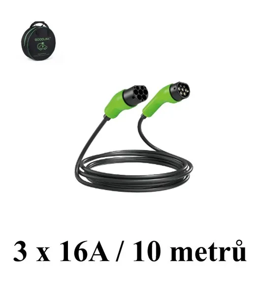 Nabíjecí kabel TYPE 2 | 11 kw | 3x16 A  | 10 m