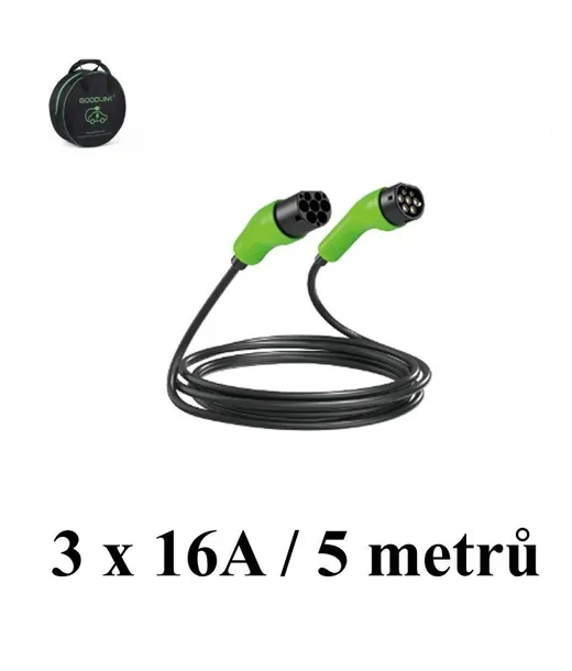 Nabíjecí kabel TYPE 2 | 11 kw | 3x16 A  | 5 m